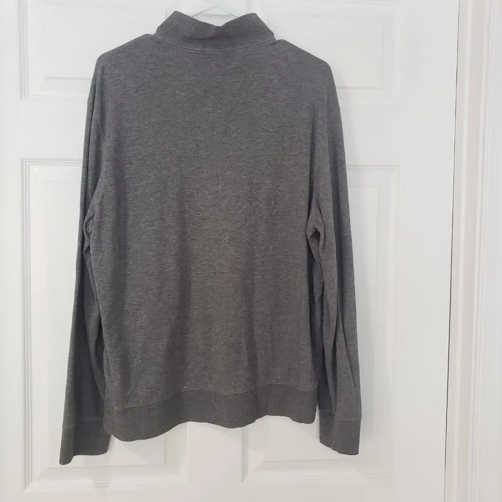 Polo Ralph Lauren Men's 1/4 Zip Pullover Long Sleeve Shirt Gray‎ Size Large